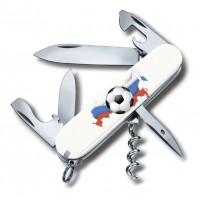 Нож перочинный Victorinox Spartan "Российский футбол", 91 мм, 12 функций, рукоять пластик, белый