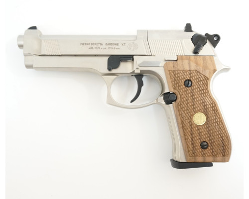 Пневматический пистолет Umarex Beretta M92 FS (никель, дерево)